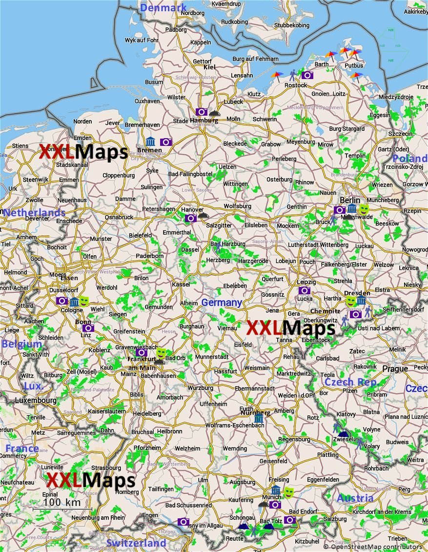 Touristische Karte Von Deutschland Kostenloser Download Fur Smartphones Tablets Und Websites